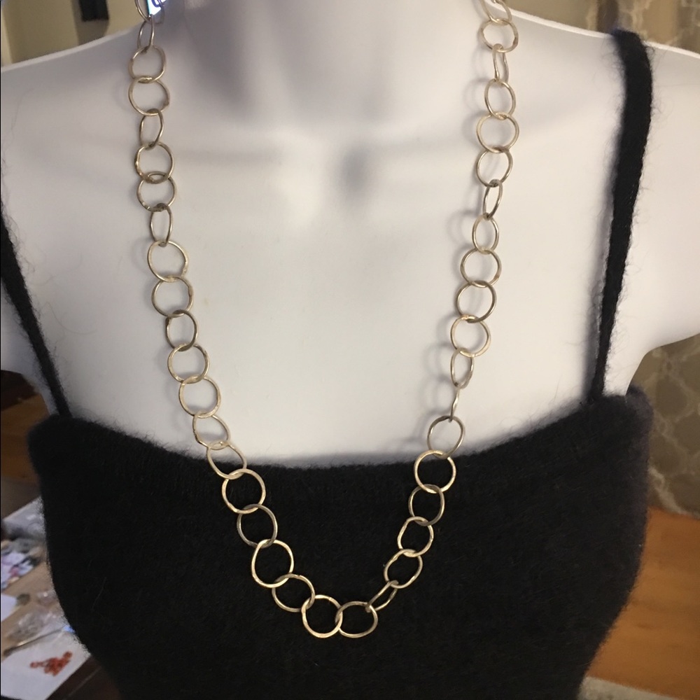 Solid Sterling Silver Heavy Necklace - image 1